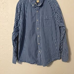 Classic Blue Gingham Men's Shirt